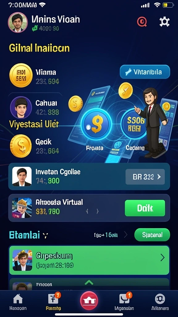Tampilan utama aplikasi BANGSAWAN88 yang menarik.