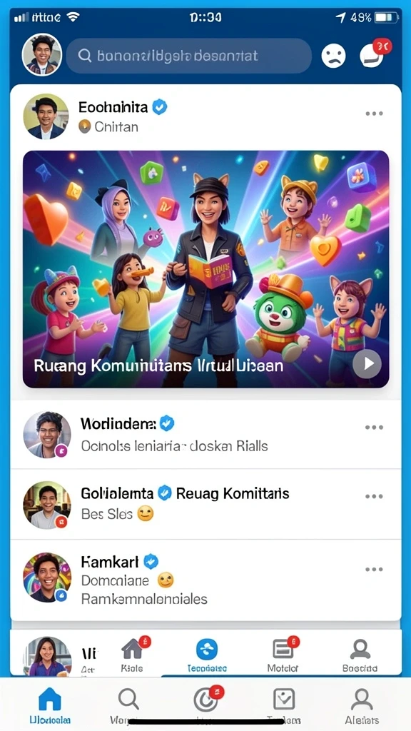 Tampilan awal yang menarik dan penuh warna.