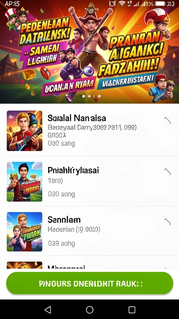 Fitur permainan slot dengan grafik berwarna-warni.