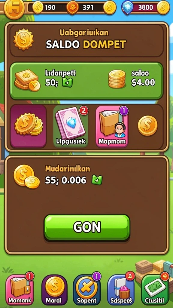 Menunjukkan level yang menantang dengan dekorasi cantik.