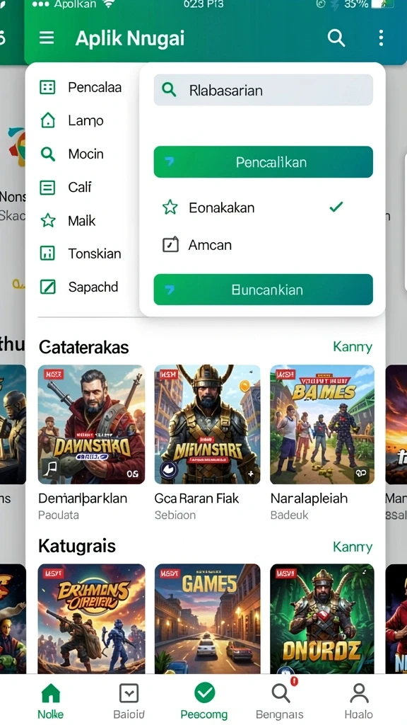 Tangkapan layar menampilkan kumpulan item yang bisa dikumpulkan.