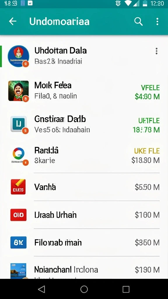 Tampilan menu yang menarik dan mudah digunakan.