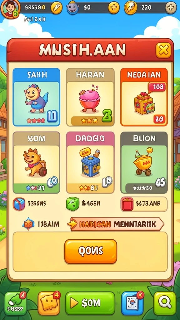 Visual dalam game yang memikat dan berwarna-warni.