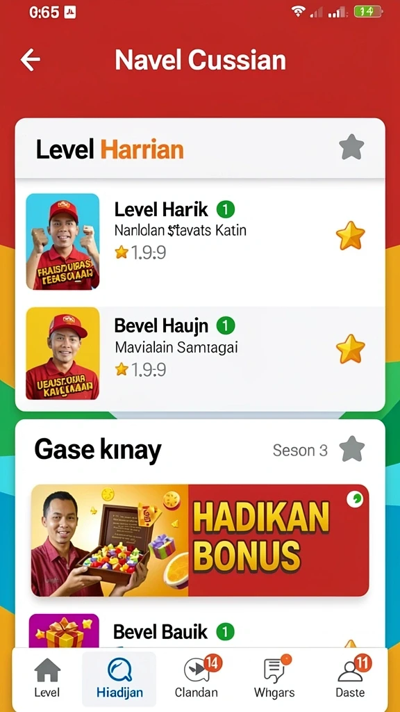 Menu permainan yang intuitif dan mudah dinavigasi.