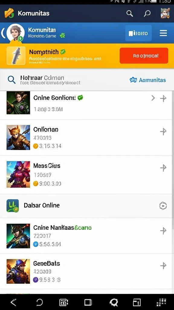 Screenshot menunjukkan tampilan antarmuka permainan yang menarik.