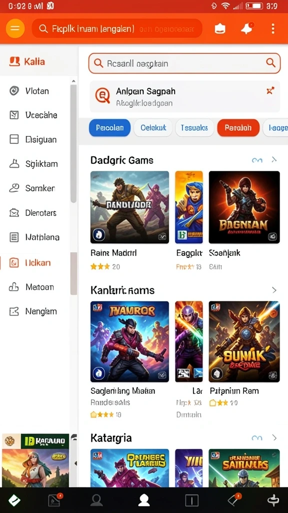 Berbagai pilihan produk dari kategori berbeda.